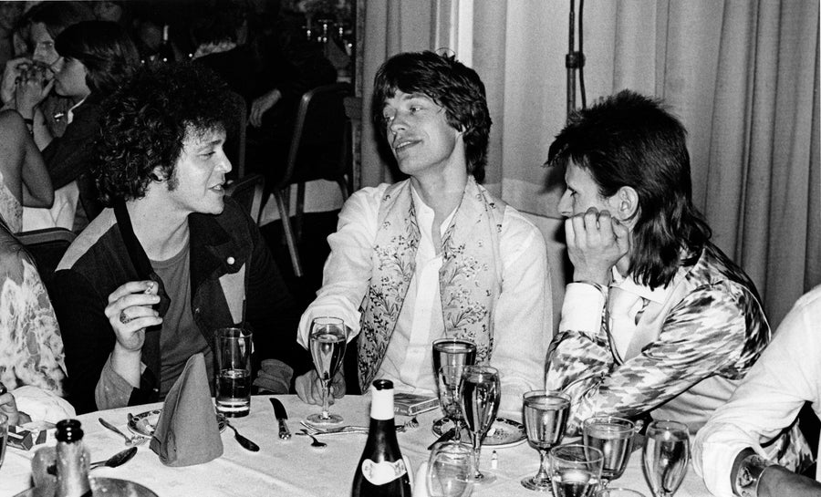 Lou Reed, Mick Jagger, David Bowie, Cafe Royale, London, 1973 (2)