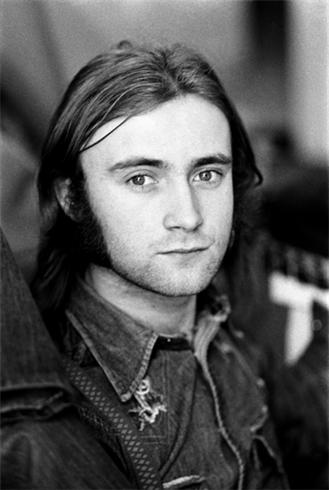 Phil Collins, 1974, photographed by Mick Rock.