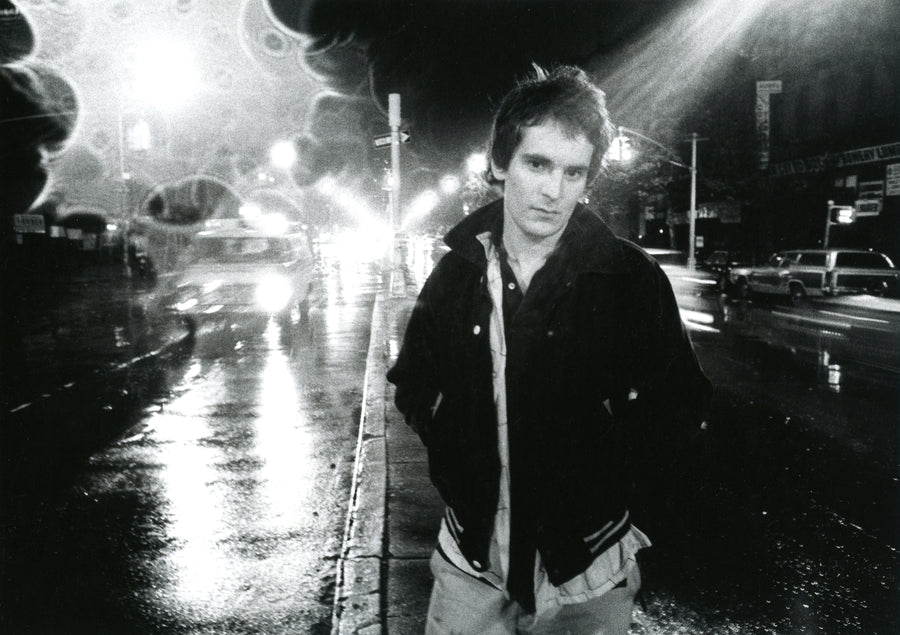 Alex Chilton, Bowery, 1977, photographed by Godlis.