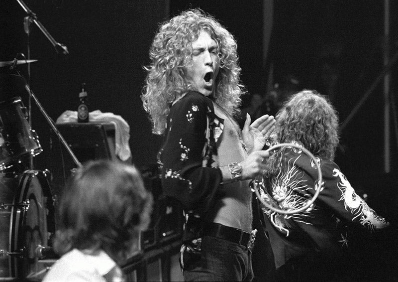 Robert Plant with Tambourine, London, 1975