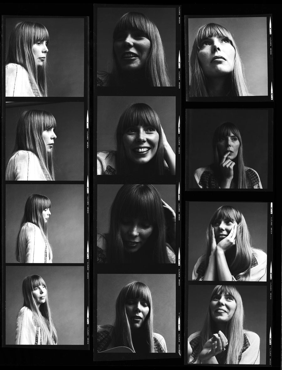 Joni Mitchell - contact sheet, 1968