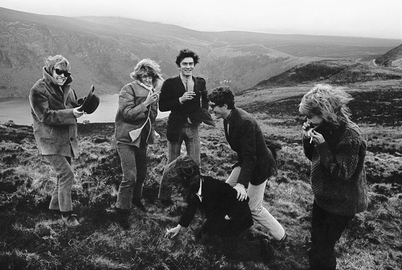 Brian Jones, Anita Pallenberg, Talitha Getty and friends at Luggala, Ireland, photographed by Michael Cooper, 1966.