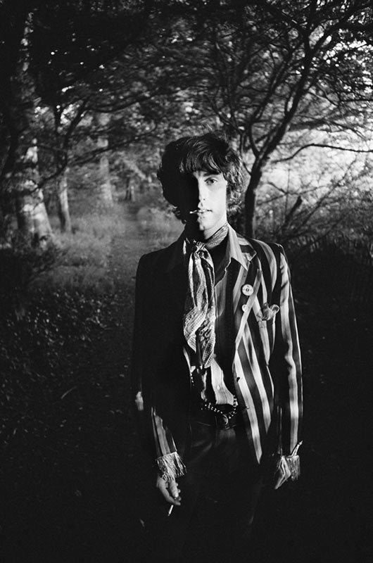 Self-portrait of photographer Michael Cooper at Braziers Park, Oxfordshire, 1967.