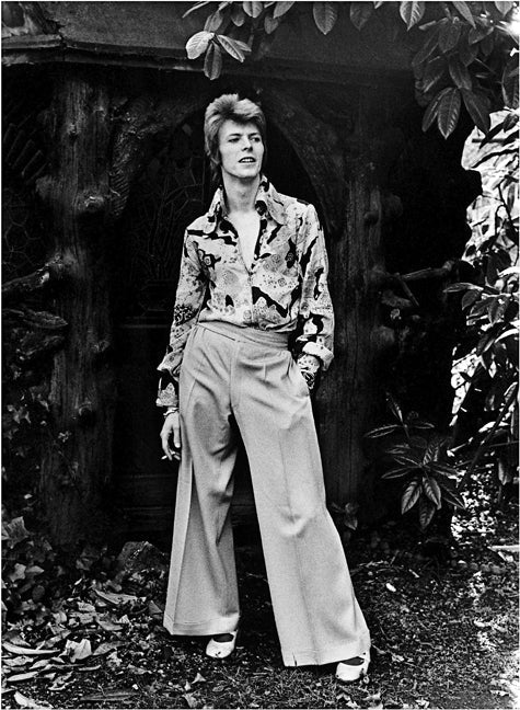 David Bowie in the Garden, London, 1972, photographed by Mick Rock.