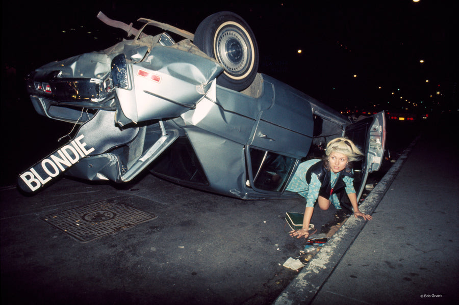 Debbie Harry "Car Crash". NYC, 1976, photographed by Bob Gruen.