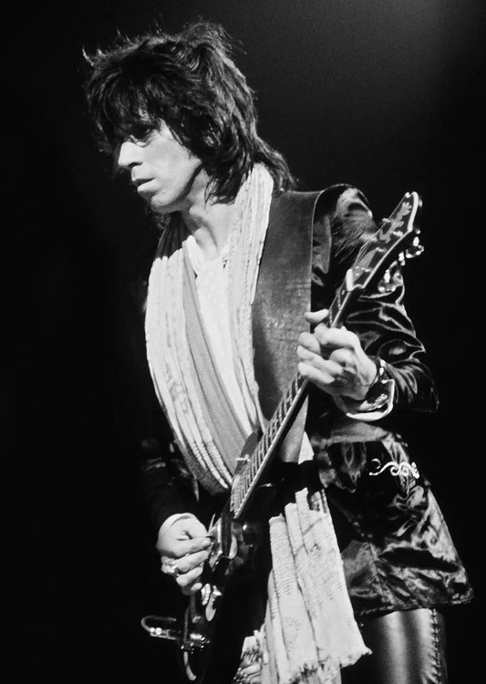 Keith Richards, London, 1975, photographed by Mick Rock.