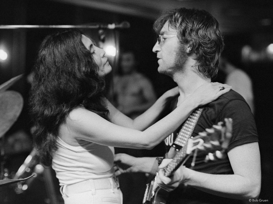 John Lennon and Yoko Ono. Butterfly Studio, NYC, 1972, photographed by Bob Gruen.
