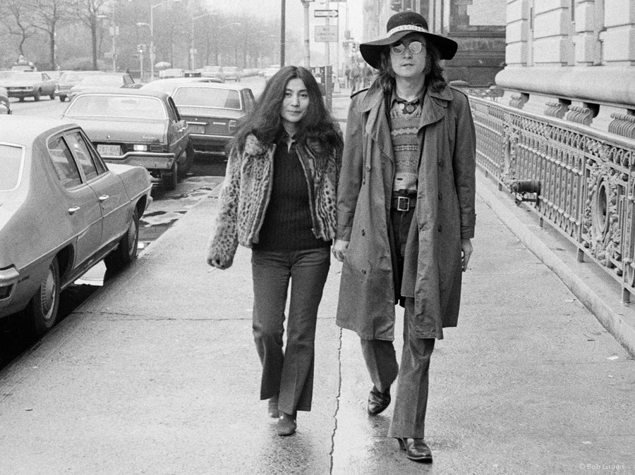 Yoko Ono and John Lennon, New York City, 1973, photographed by Bob Gruen.