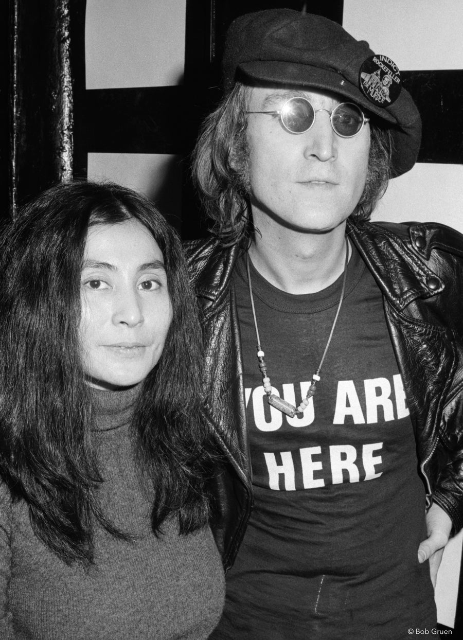 John Lennon and Yoko Ono, Apollo Theater, New York City, 1971, photographed by Bob Gruen.
