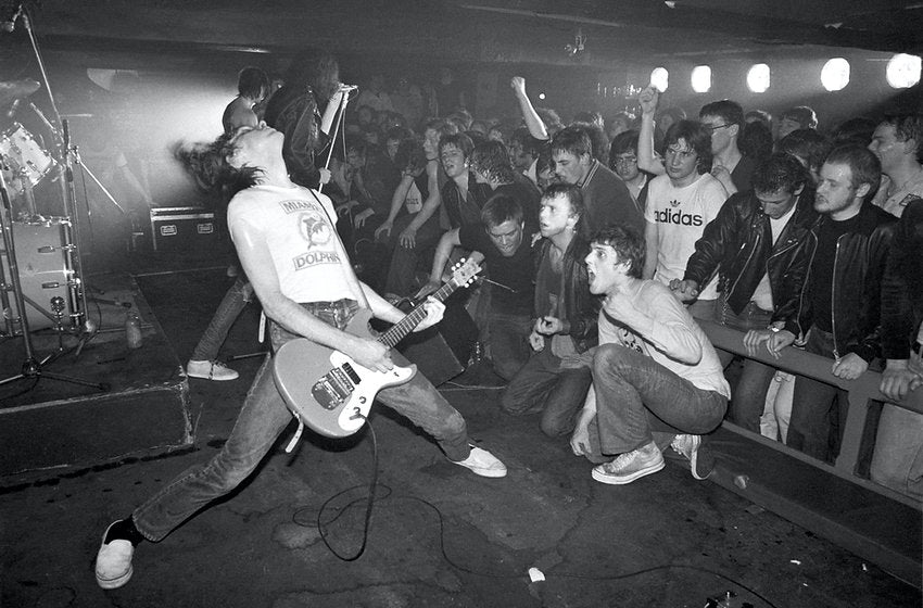 The Ramones at Eric's Club. Liverpool, 1977 — photograph by Ian Dickson