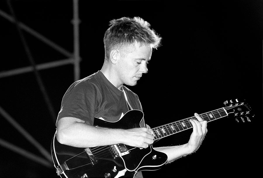 Bernard Sumner, New Order, New York City, 1987. Photograph by Ebet Roberts.