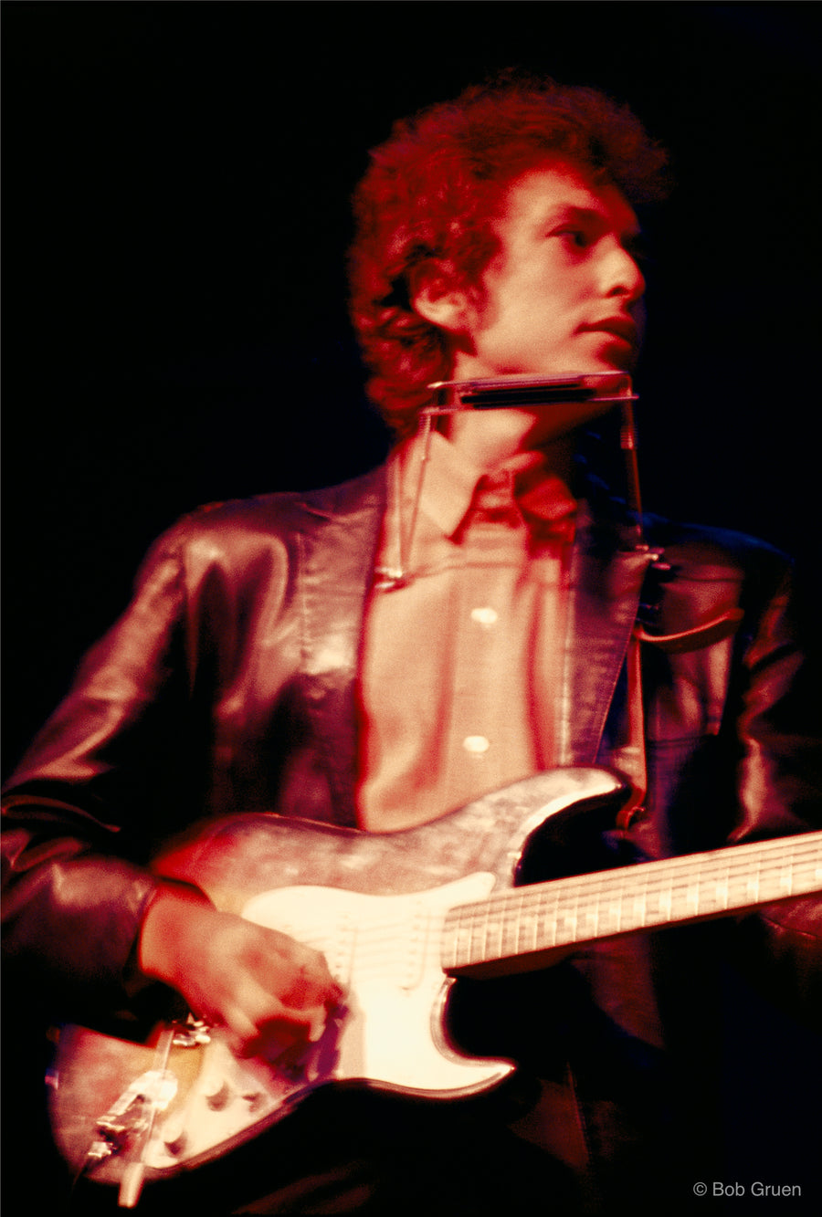 Bob Dylan, Newport Folk Festival, Newport, RI, 1965 (Color), photographed by Bob Gruen.