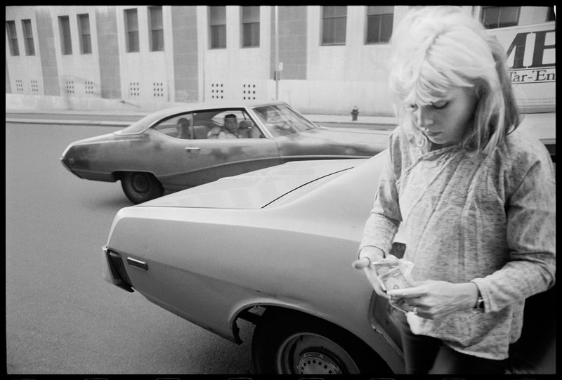 Debbie Harry by the car, New York City, 1977, photographed by Chris Stein.