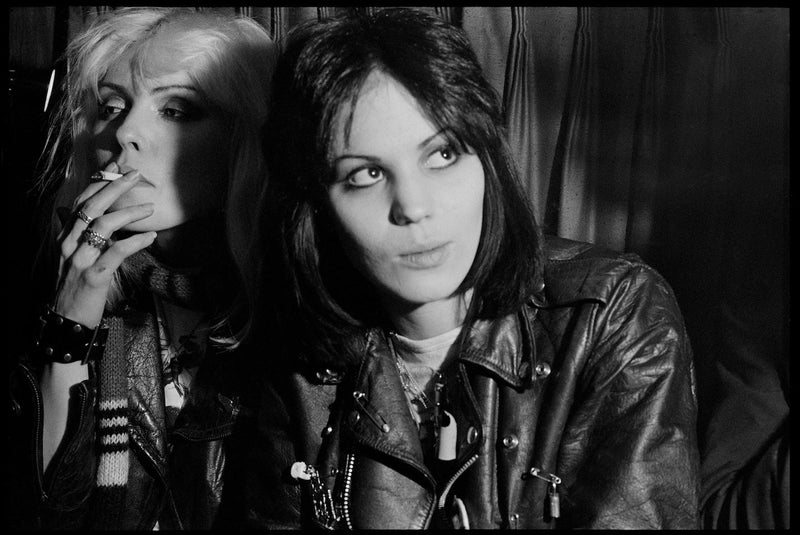 Debbie Harry with Joan Jett, Portrait I, New York City, 1977, photographed by Chris Stein.