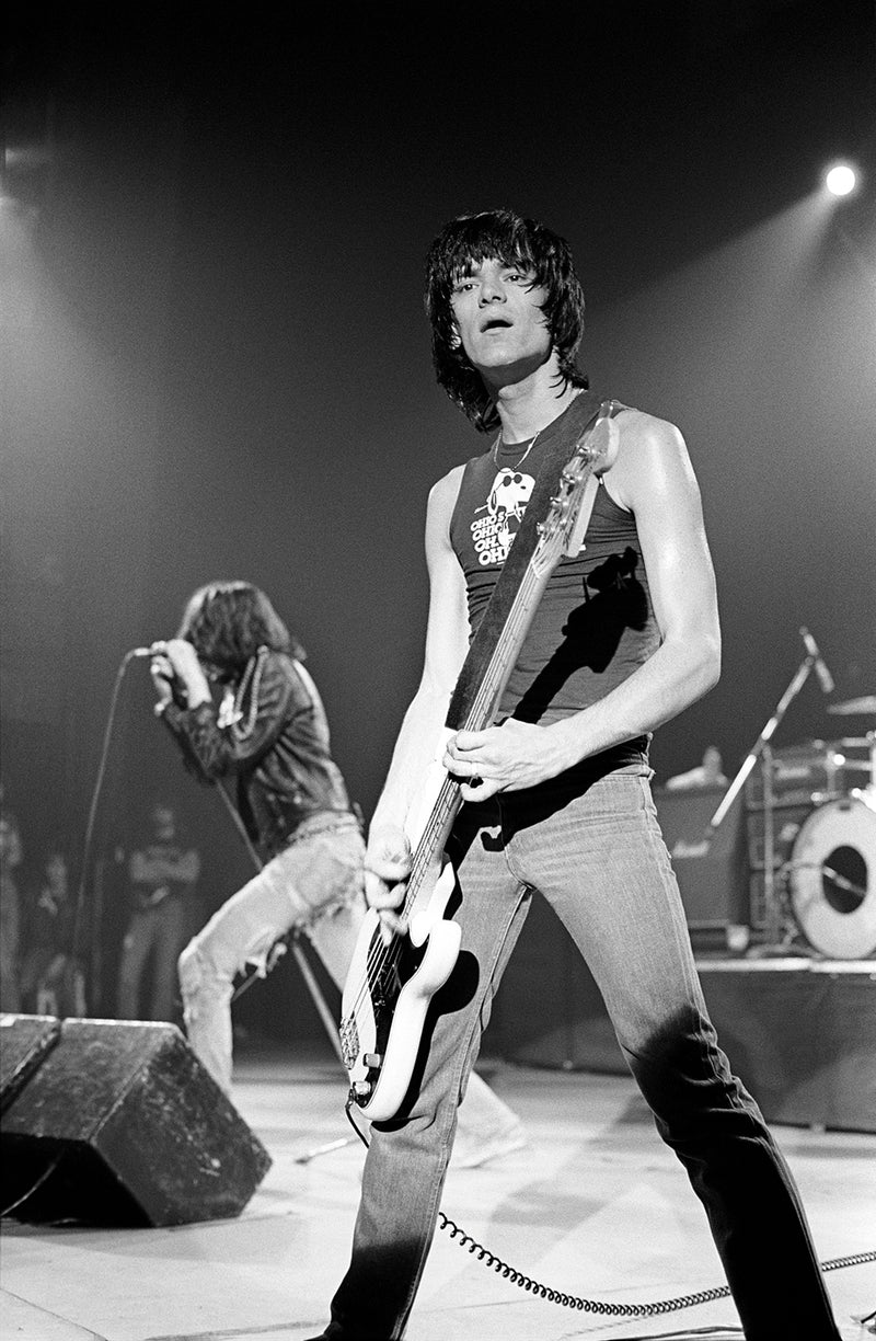 Dee Dee and Joey Ramone, Ramones, Date Unknown. Photograph by Ebet Roberts.