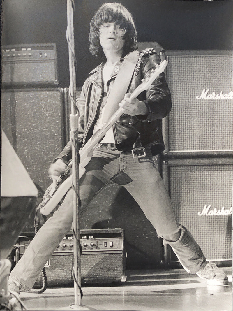 Dee Dee Ramone, Live, Tower Theater, Philadelphia, PA, 1978, photographed by Bob Gruen. Vintage silver gelatin print.