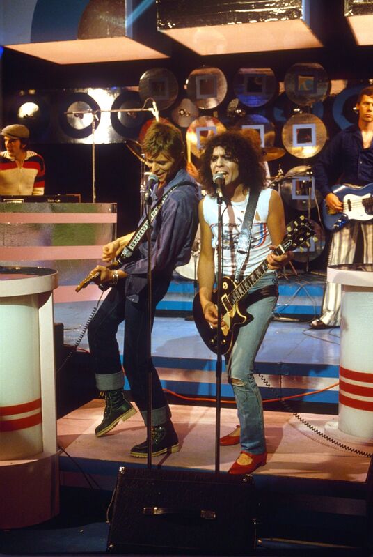 David Bowie and Marc Bolan on the TV Show Marc, 1977