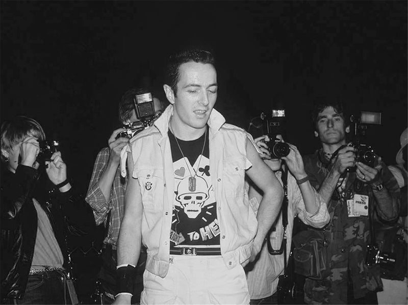 Joe Strummer of The Clash photographed by Charlyn Zlotnik.