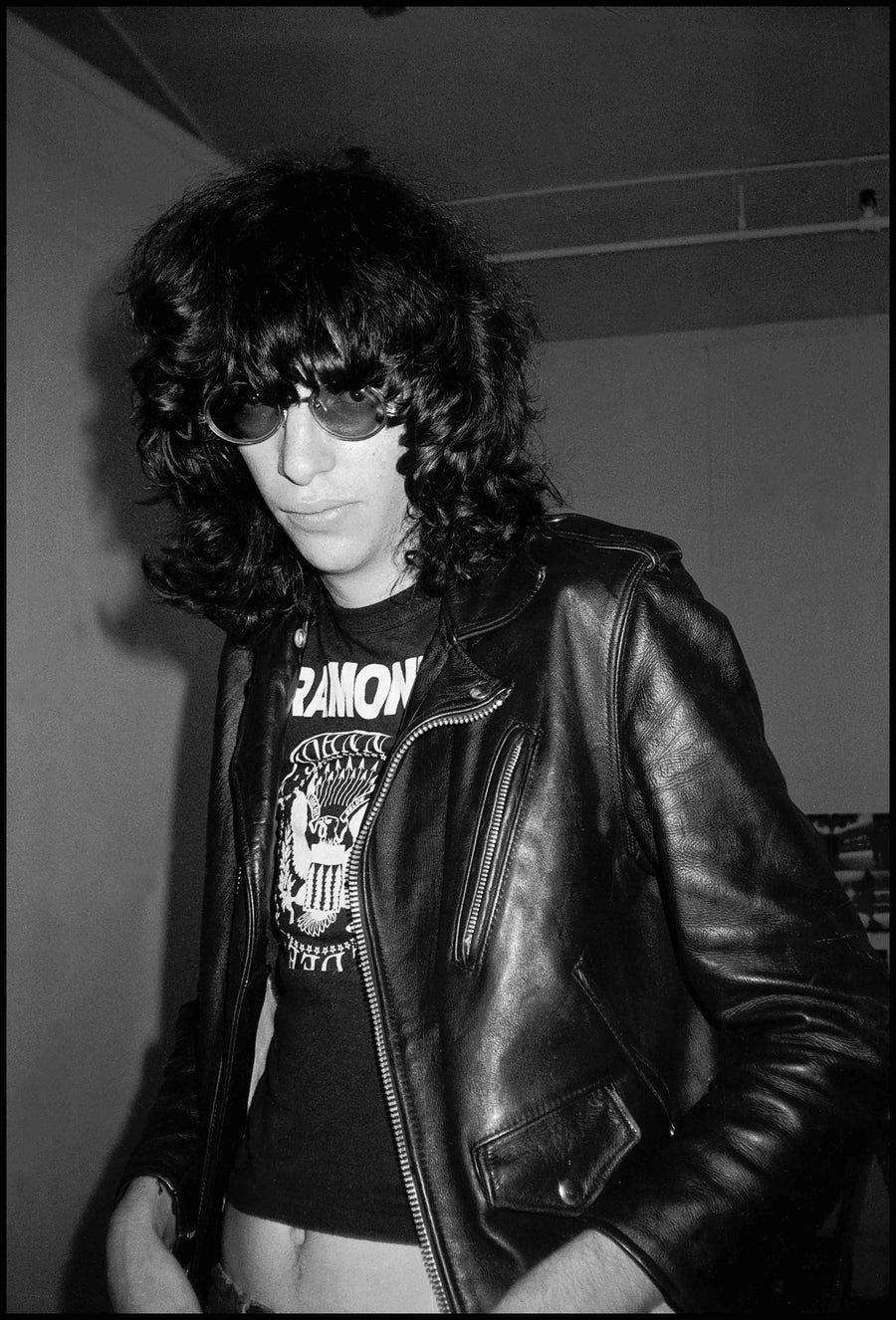 Joey Ramone, New York City, 1977, photographed by Bobby Grossman.