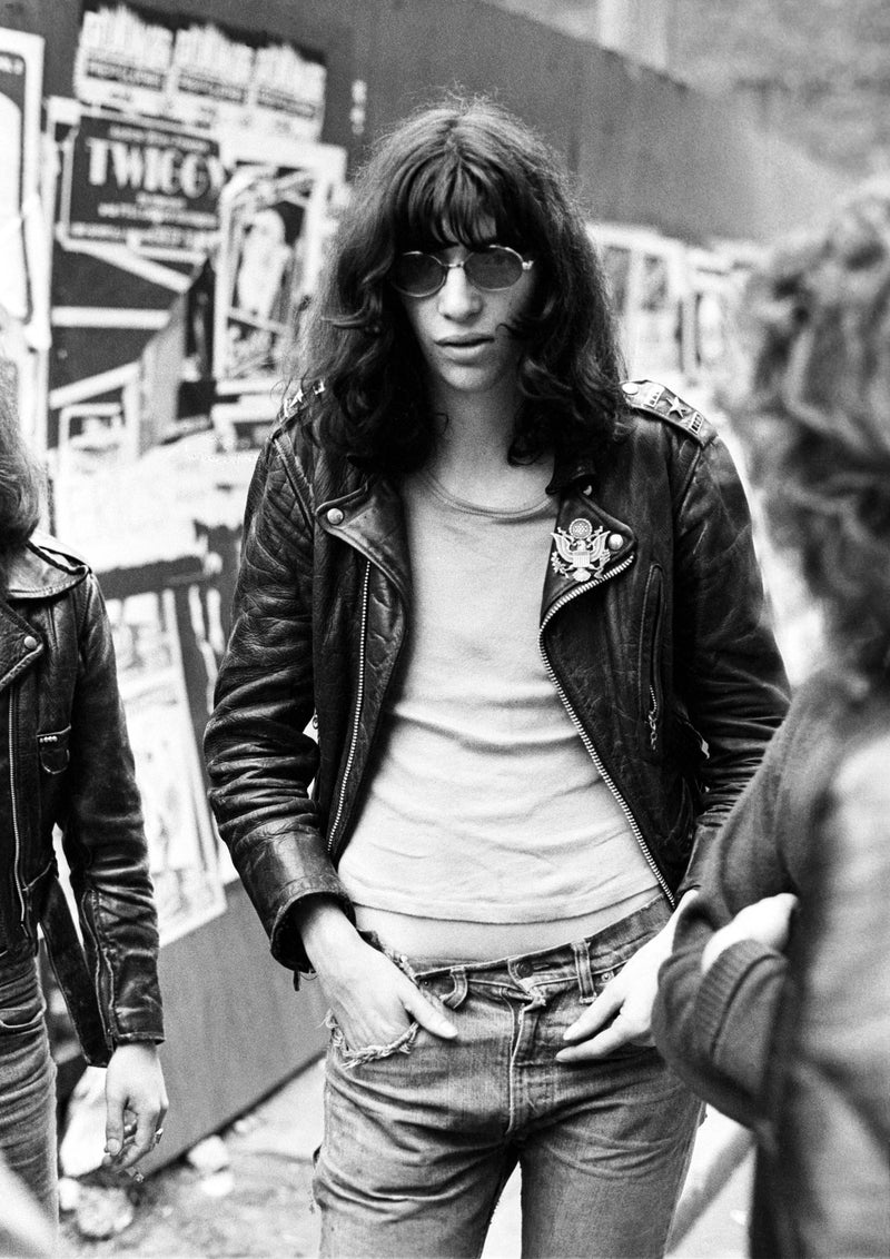 Joey Ramone at the site of the original Cavern Club in Liverpool, England, May 19, 1977, photographed by Ian Dickson.