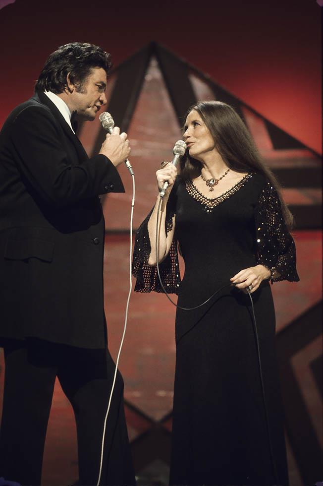 Johnny Cash and June Carter photographed together by Charlyn Zlotnik.
