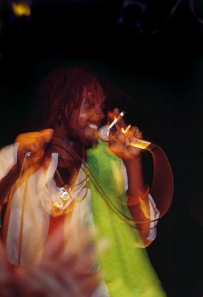 Peter Tosh, location unknown, year unknown, photographed by Rowland Scherman.