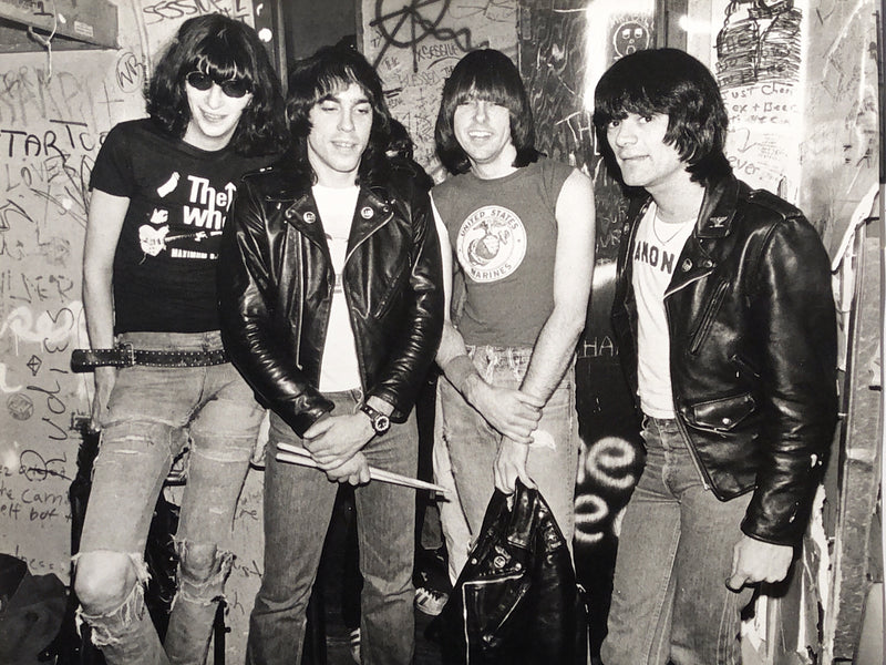 Ramones, CBGB, New York City, 1979, photographed by Bob Gruen. Vintage silver gelatin print.