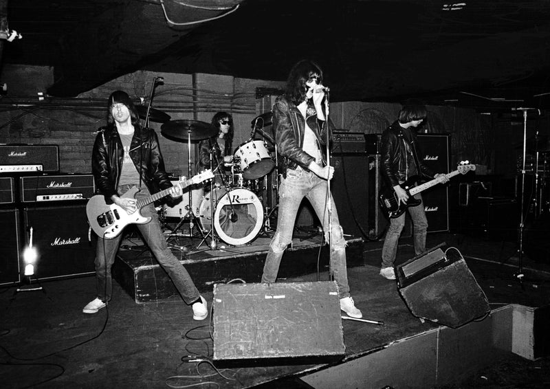 Ramones on stage in Liverpool, UK, 1978, photographed by Ian Dickson.