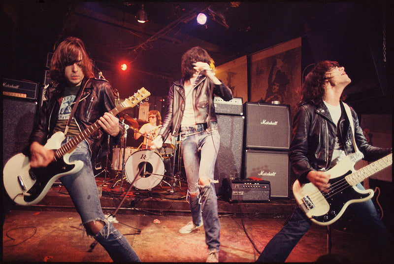 The Ramones performing at CBGB, New York City, 1976. Original Cibachrome print by Roberta Bayley, printed circa 1990.