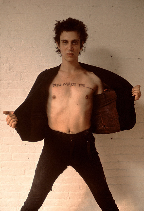 Richard Hell, Blank Generation cover portrait, New York City, 1977, photographed by Roberta Bayley.