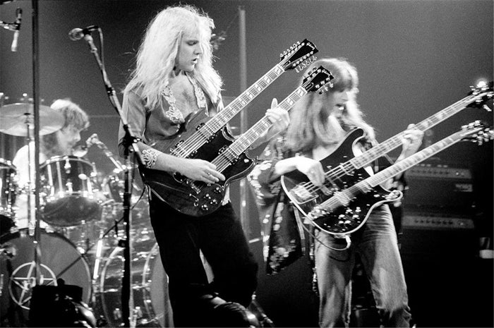 Rush, A Farewell to Kings Tour, 1977, photographed by Patrick Harbron.