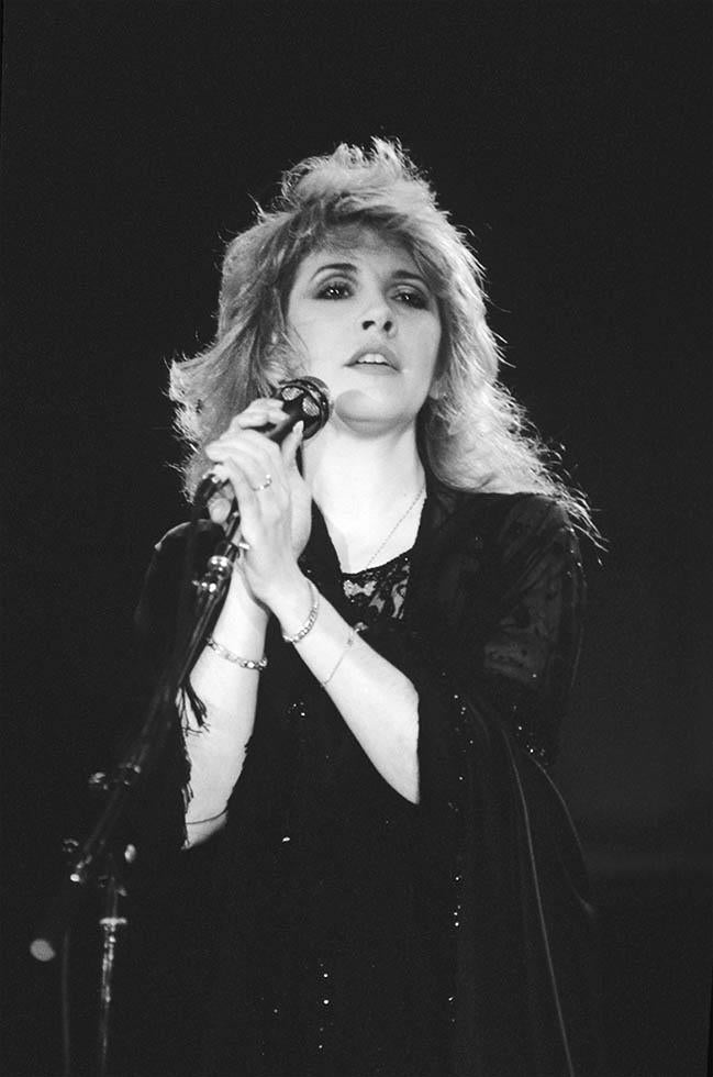 Stevie Nicks of Fleetwood Mac photographed in California by Charlyn Zlotnik, 1983.