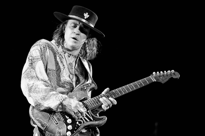 Stevie Ray Vaughan, 1986. Photograph by Ebet Roberts.