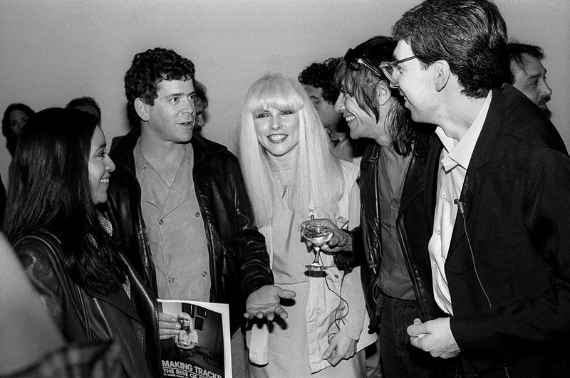 Sylvia, Lou Reed, Debbie Harry, Iggy Pop, and Chris Stein, 1982. Photograph by Ebet Roberts.