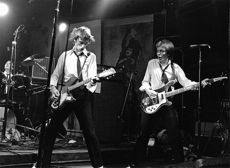 The Jam performing at CBGB in New York City, photographed by Charlyn Zlotnik, 1977.
