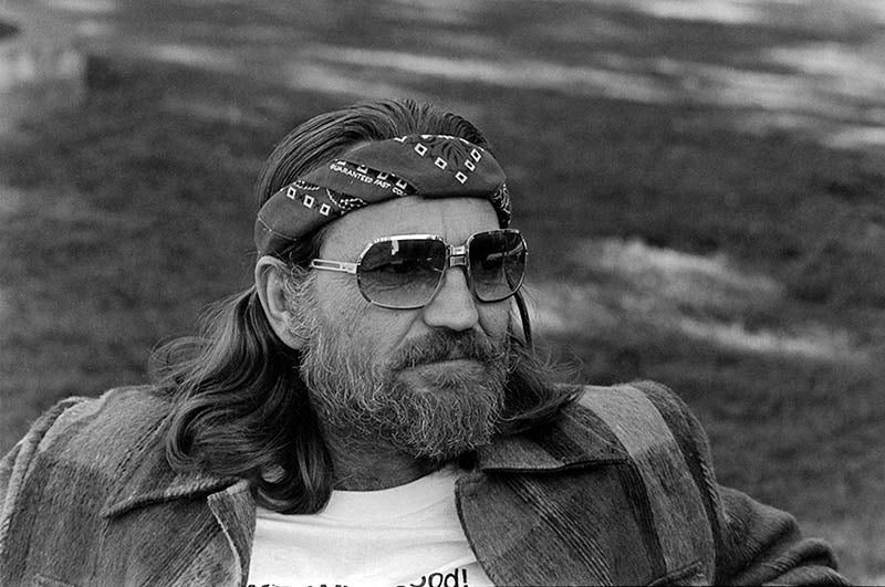 Willie Nelson photographed in San Francisco, California, by Charlyn Zlotnik.