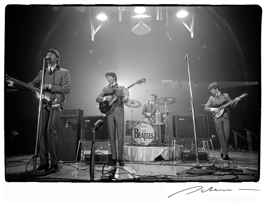 The Beatles at Washington Coliseum, Washington, DC, 1964, photographed by Rowland Scherman.
