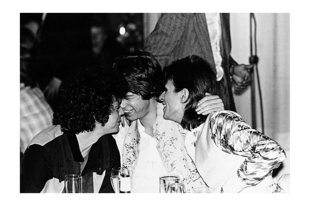 Lou Reed, Mick Jagger, David Bowie, Cafe Royale, London, 1973 (1)