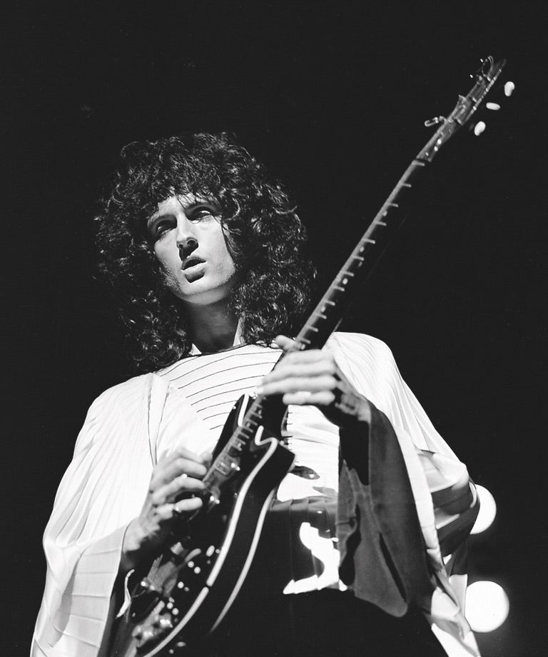 Brian May, Queen, 1972, photographed by Mick Rock.
