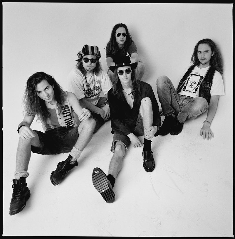 Pearl Jam group portrait by Chris Cuffaro