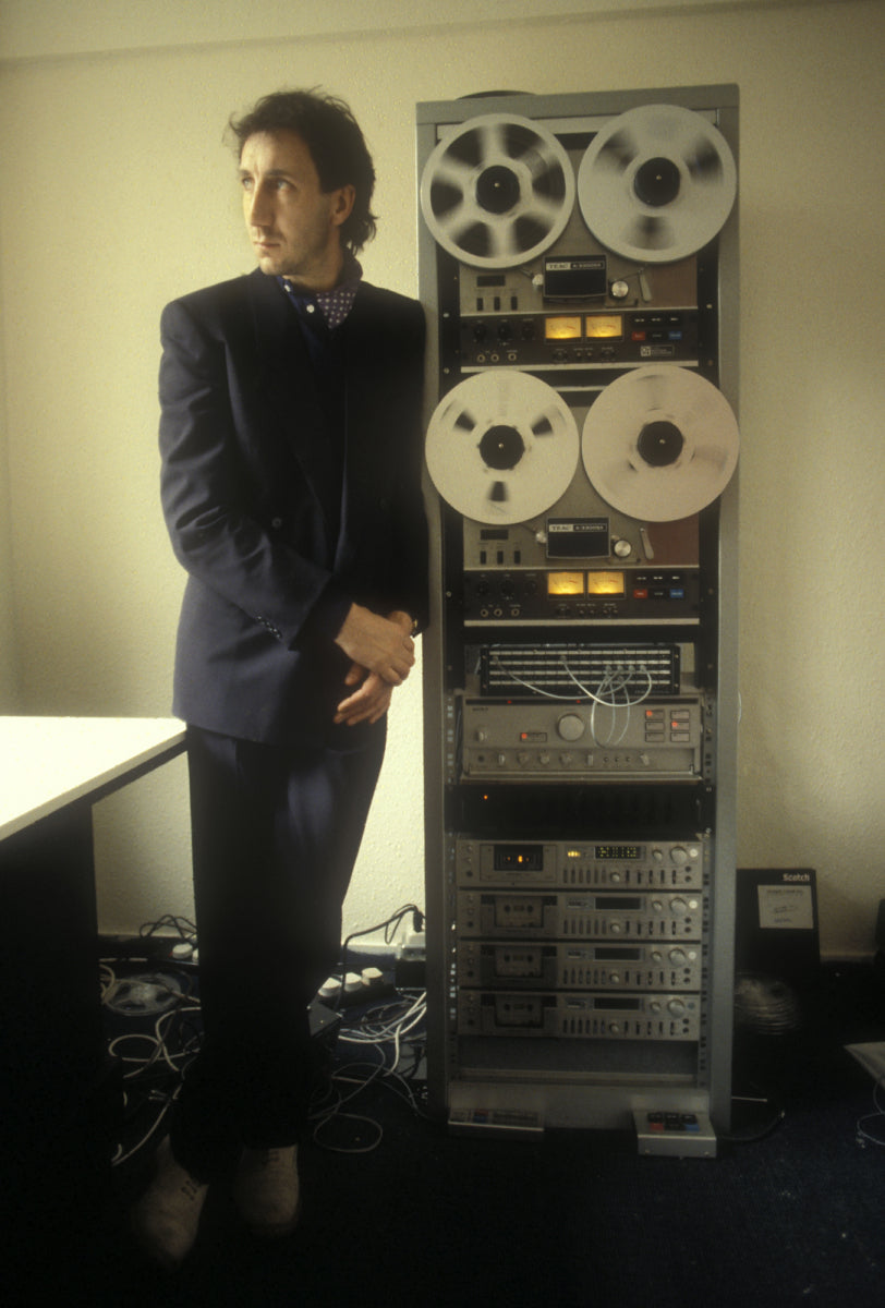 Pete Townshend of The Who photographed in Soho, London, by Martyn Goddard, 1980.