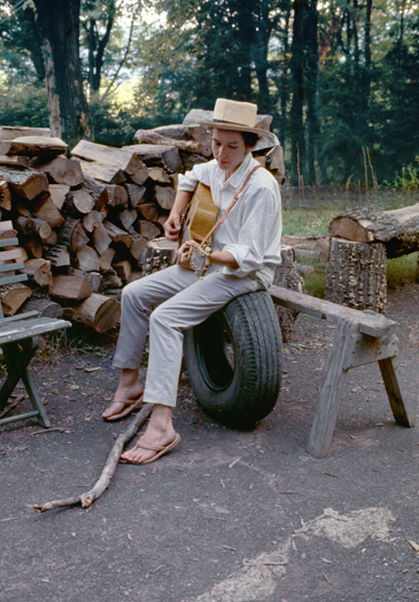 Bob Dylan by Woodpile, Woodstock, New York, 1968