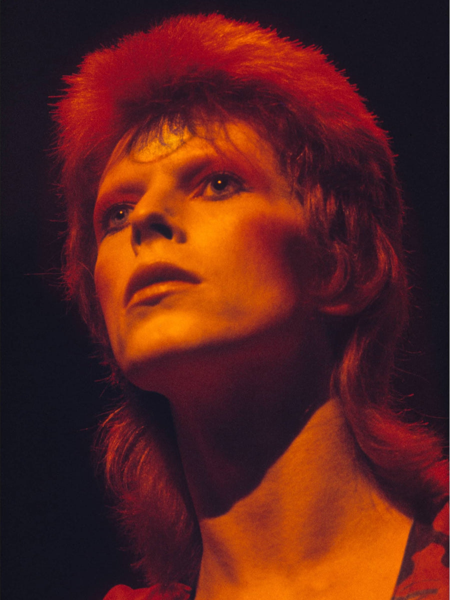 David Bowie, Hammersmith Odeon, 1973, photographed by Mick Rock.