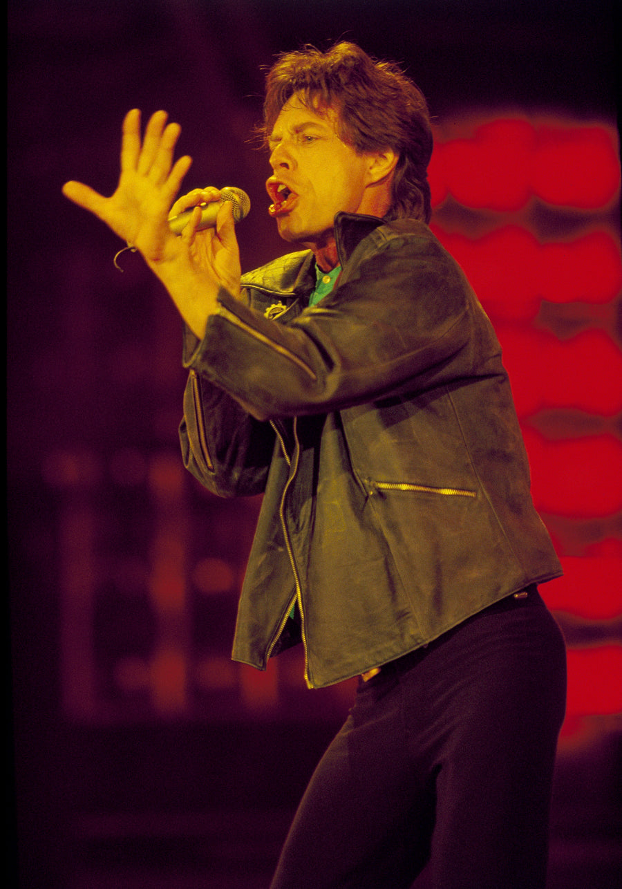 Mick Jagger, Canada, 1989, photographed by Patrick Harbron.