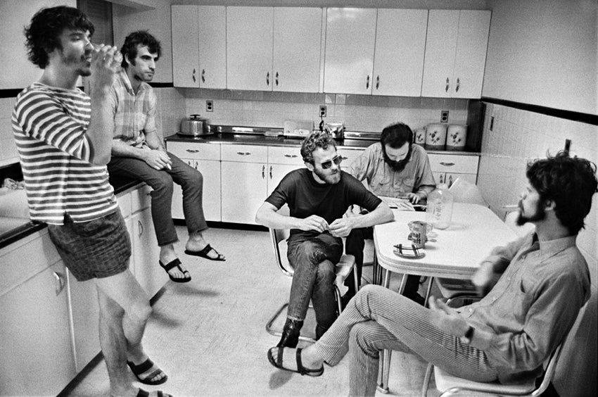 The Band in Kitchen, Woodstock, 1968