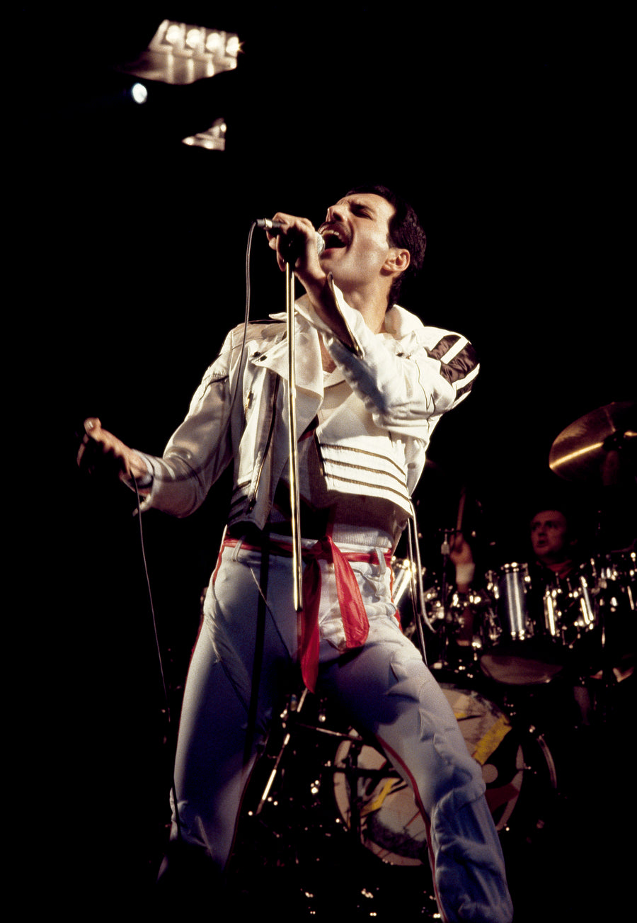 Freddie Mercury Portrait, Canada, 1982, photographed by Patrick Harbron.