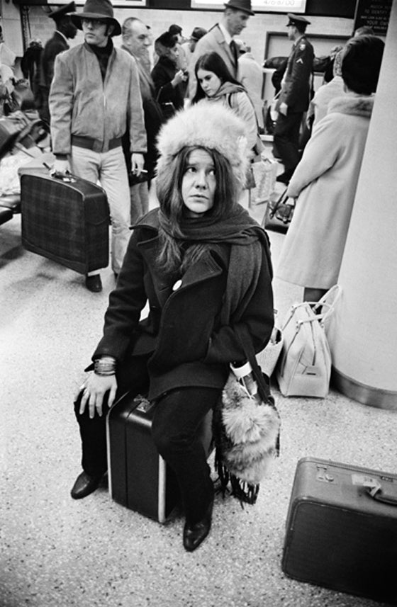 Janis Joplin with Luggage, New York City, 1968