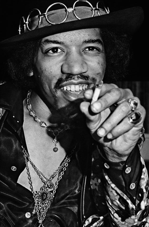 Jimi Hendrix Smoking Portrait, 1968
