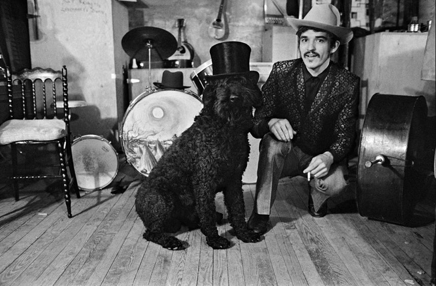 Rick Danko with Dog, Woodstock, 1968