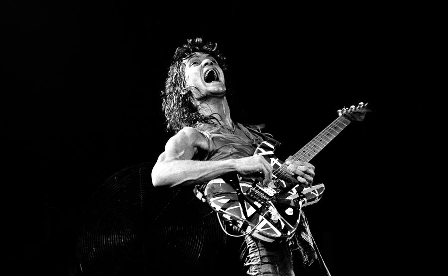 Eddie Van Halen, Canada, 1980, photographed by Patrick Harbron.